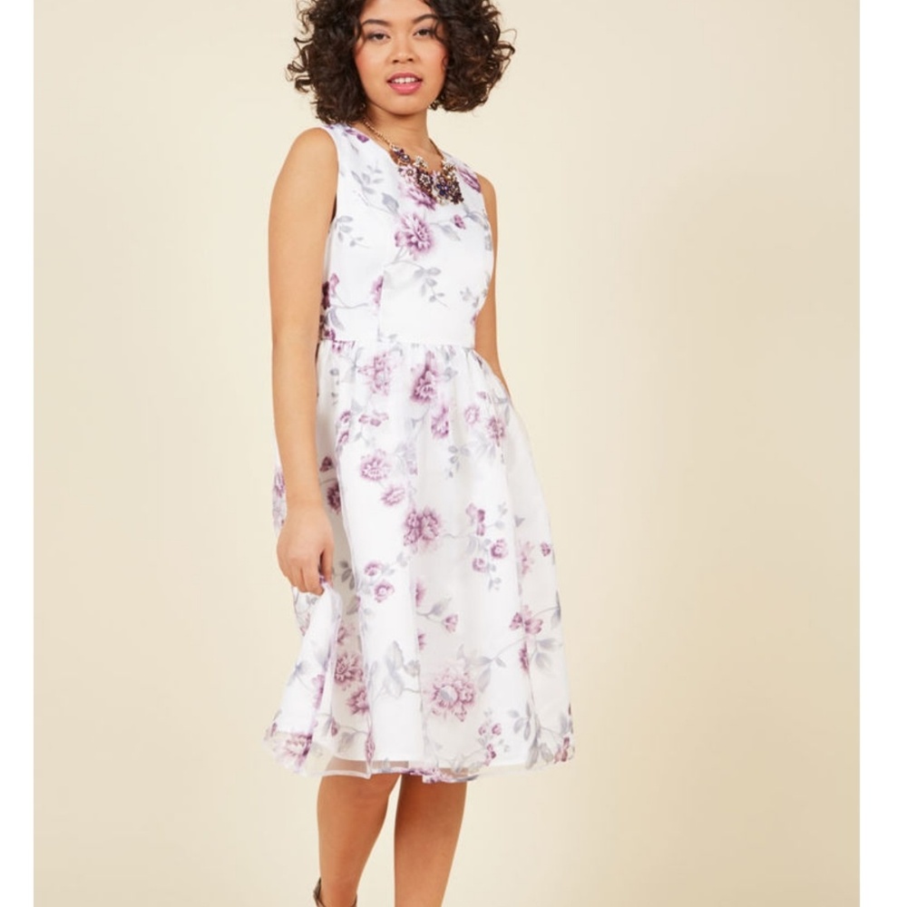 Thriving Lifestyle Fit and Flare Dress in Zinnia